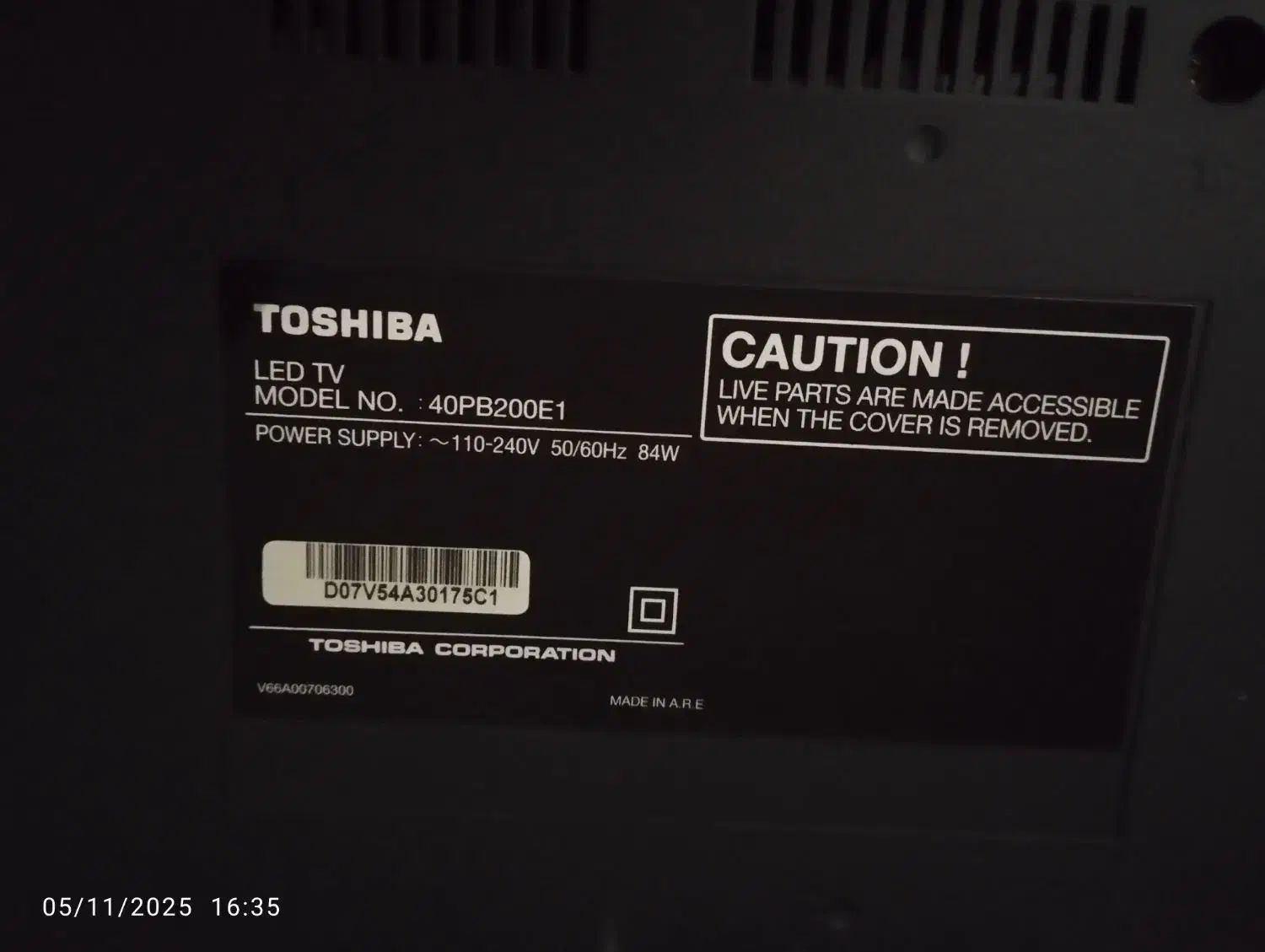 ای ای دی 40 اینچ توشیبا|تلویزیون و پروژکتور|عسلویه, |دیوار