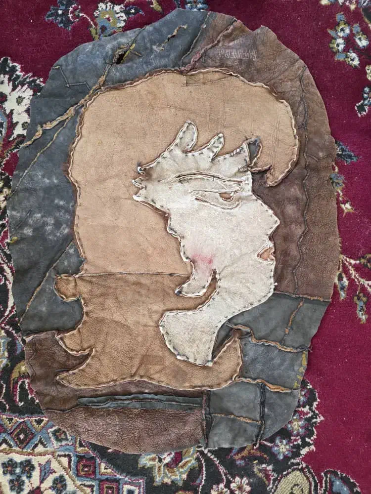 طرح رخ برروی پوست|صنایع دستی و سایر لوازم تزئینی|فیروزآباد (فارس), |دیوار