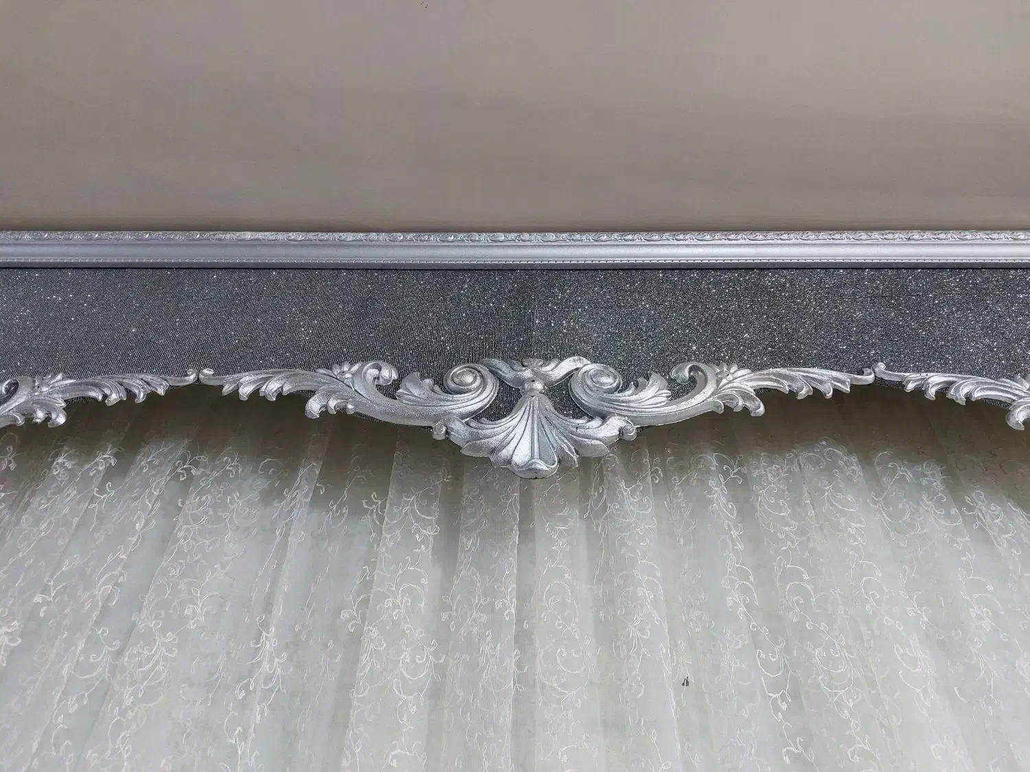 پرده ی تور با آستر وکتیبه بسیار زیبا وشکیل|پرده، رانر، رومیزی|شاهدشهر, |دیوار