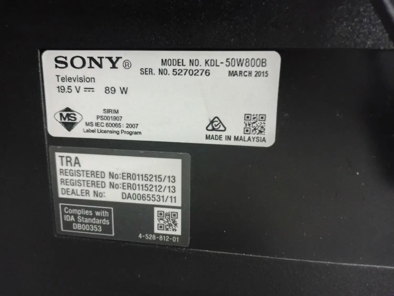 سونی k50 ۵۰ اینج صفحه شکسته|تلویزیون و پروژکتور|تهران, شادآباد|دیوار