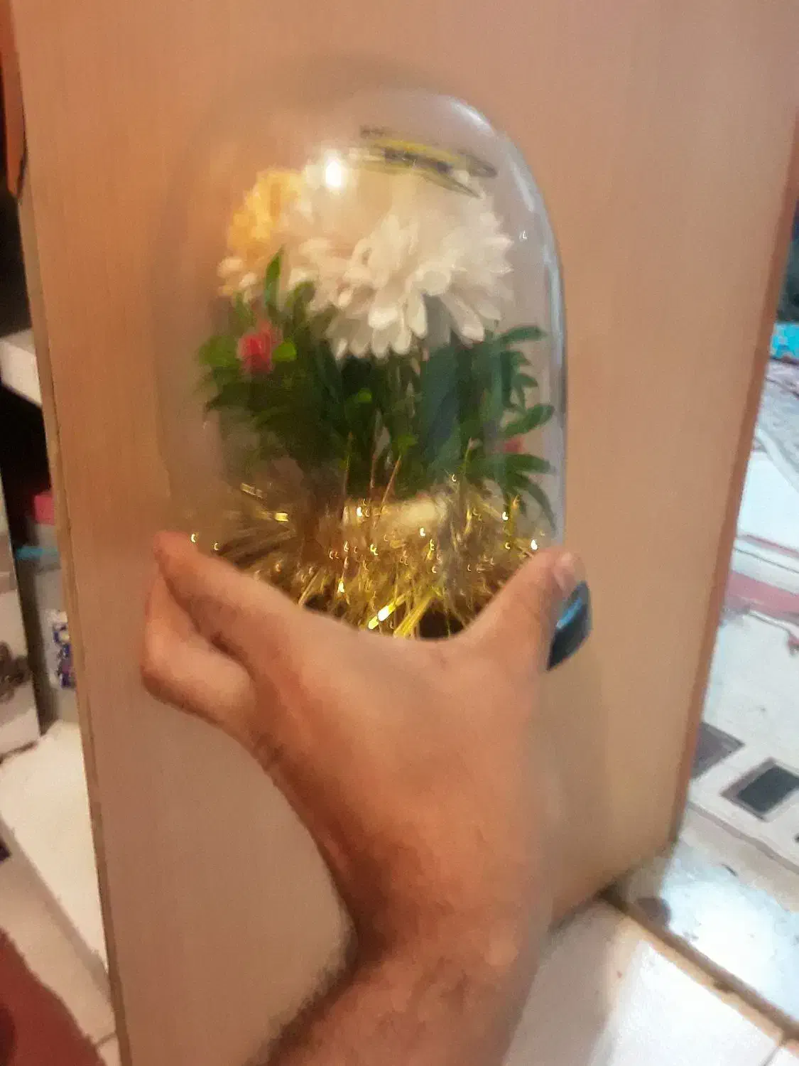 گل شیشه ای|گل مصنوعی|همدان, |دیوار