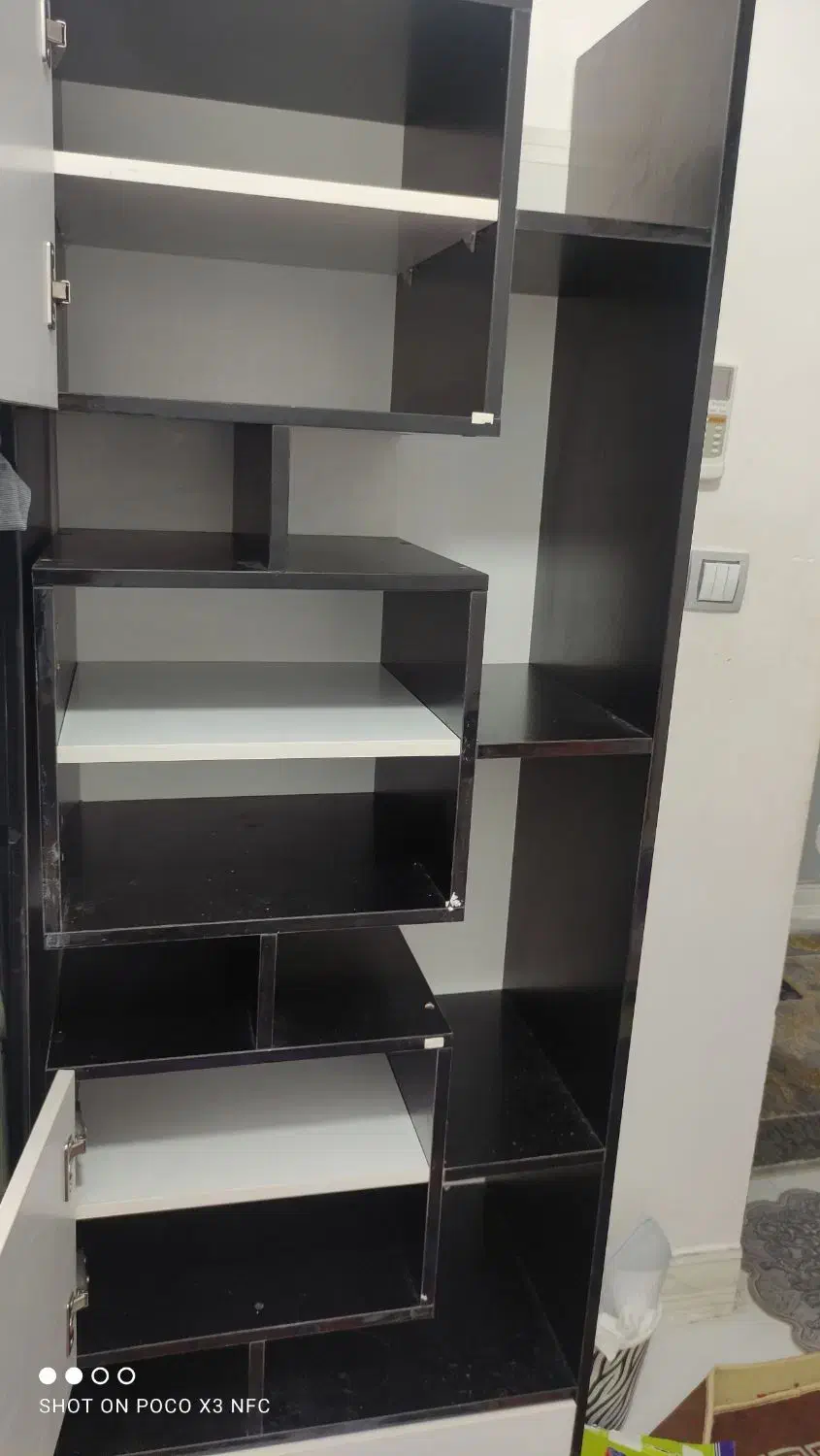 کمد با یک کشو کتابخانه باکس دار|کتابخانه، شلف، قفسه‌های دیواری|کاشان, الغدیر|دیوار