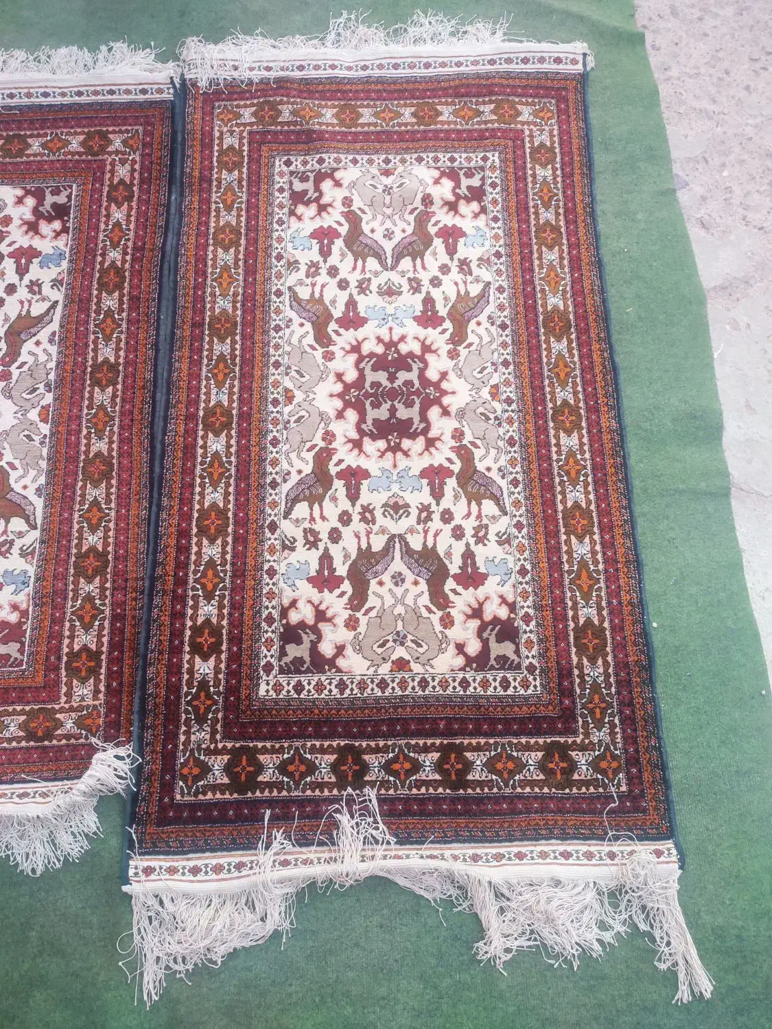 قالیچه دستباف تمام ابریشم|گلیم، جاجیم، گبه|خواف, |دیوار