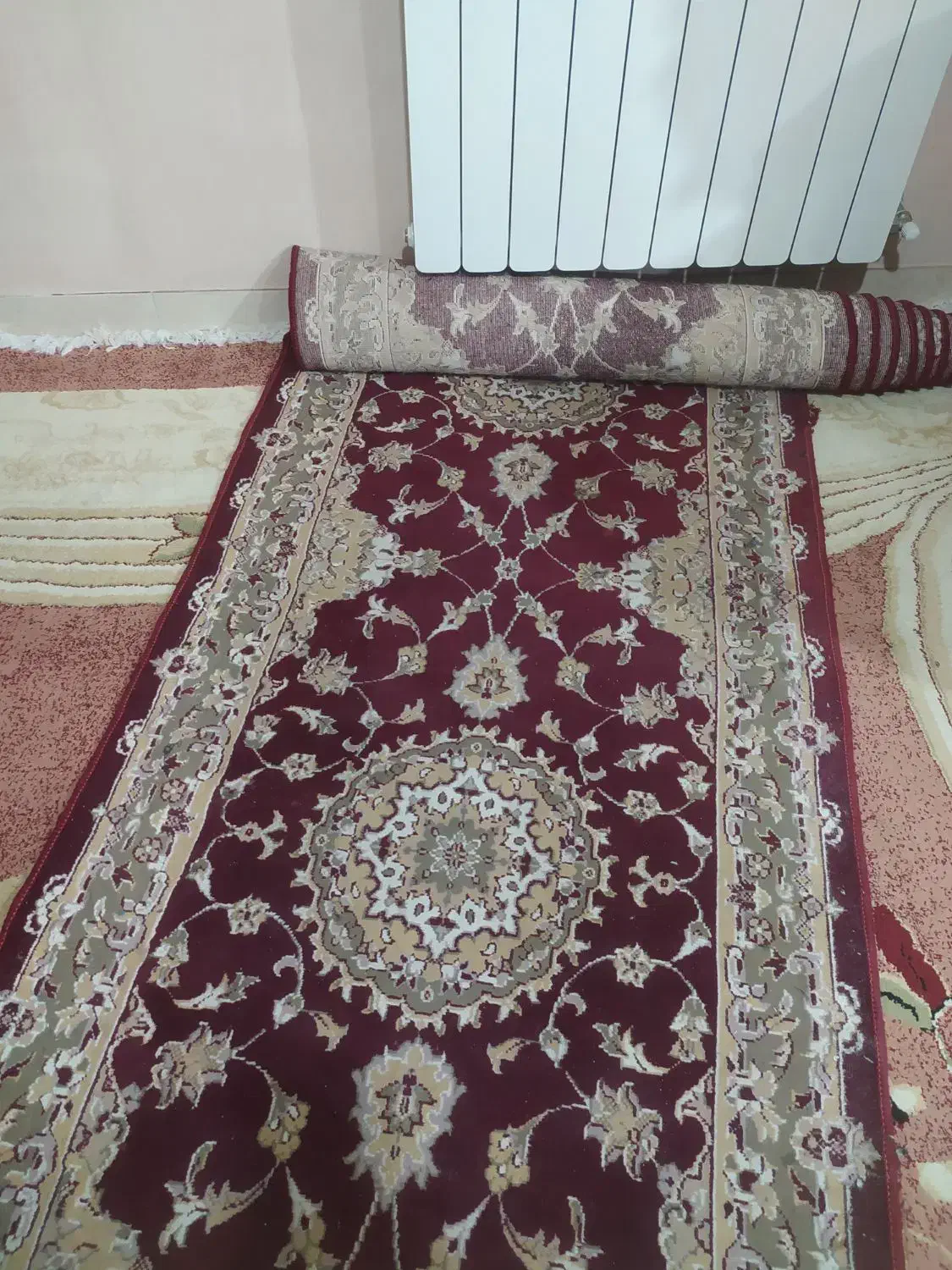 2 عدد کناره فرش بزرگ و تابلو فرش منظره|فرش|خرمآباد, |دیوار