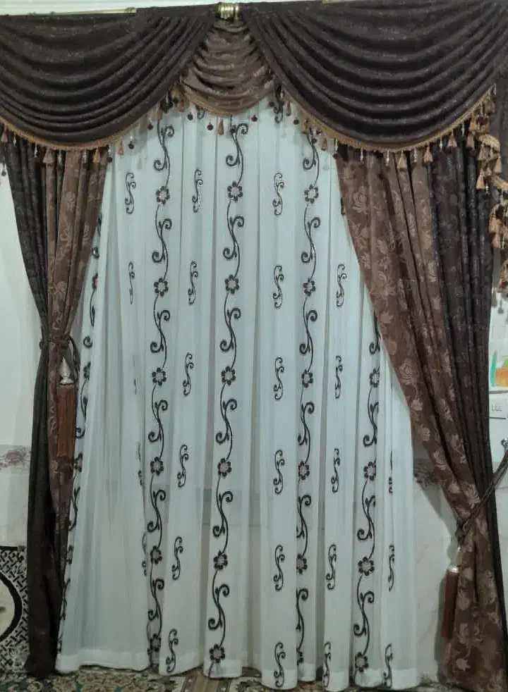 فروش سه عدد والان پرده|پرده، رانر، رومیزی|عطاملک, |دیوار