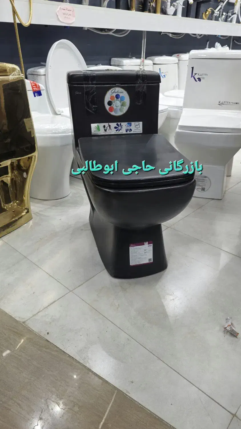 توالت فرنگی گاتریا مشکی مات(پخش ابوطالبی)|لوازم سرویس بهداشتی|بومهن, |دیوار