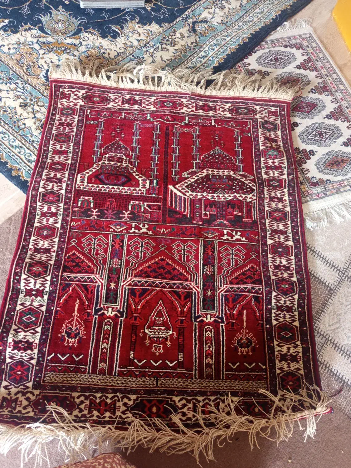 فرش تابلو یی قدیمی|تابلو فرش|گرگان, |دیوار