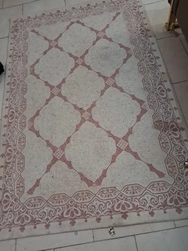 فرش سفید صورتی|فرش|کرج, گلشهر|دیوار