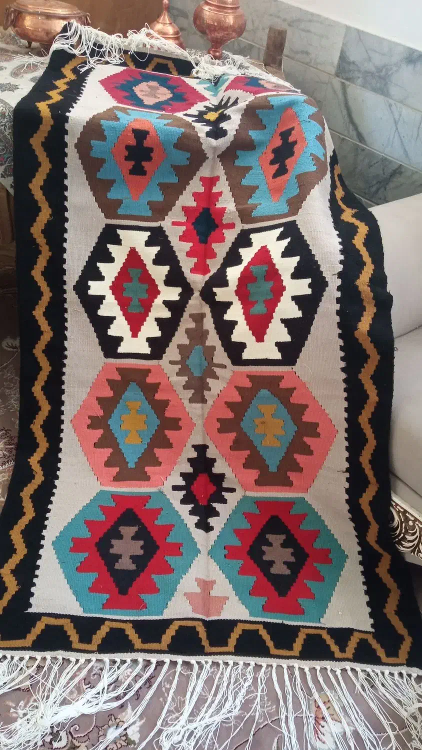 گلیم دستبافت|گلیم، جاجیم، گبه|بیرجند, |دیوار