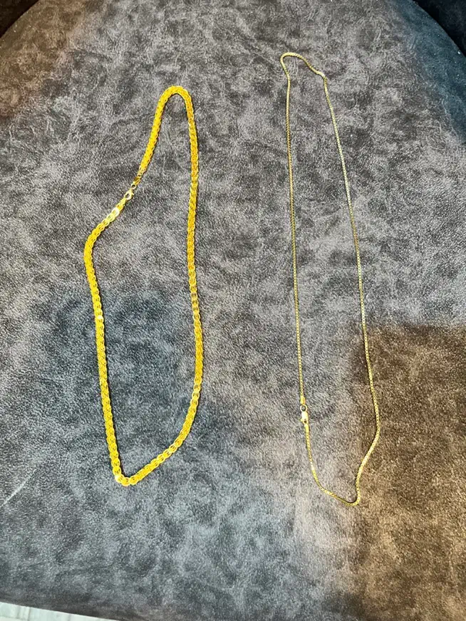 ۲عدد زنجیر ونیزی و لیزری وزن زنجیر ونیزی|جواهرات|خرمآباد, |دیوار