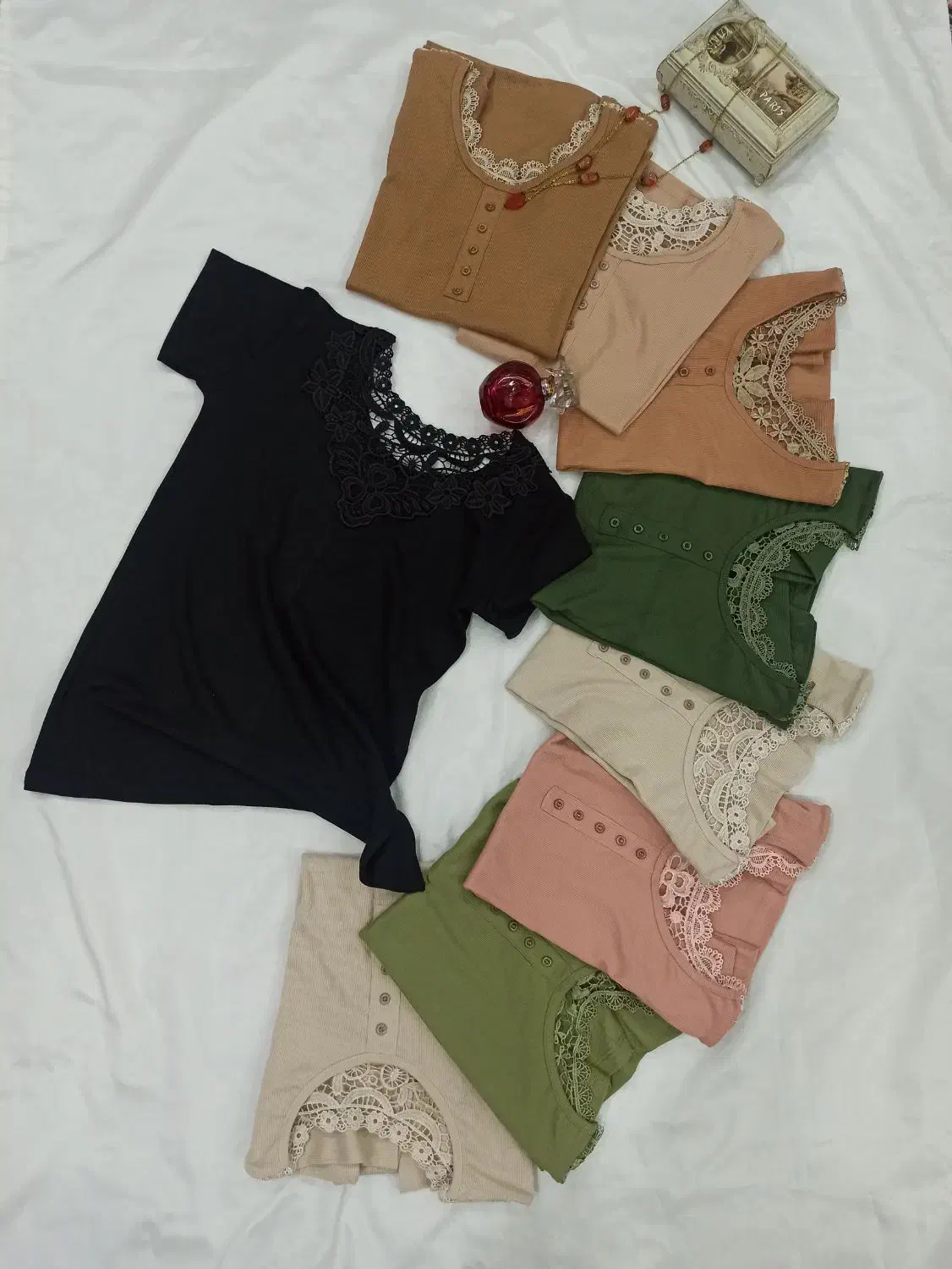 تیشرت پشت گیپور برشکا و تیشرت کبریتی کیمونو|لباس|سقز, |دیوار