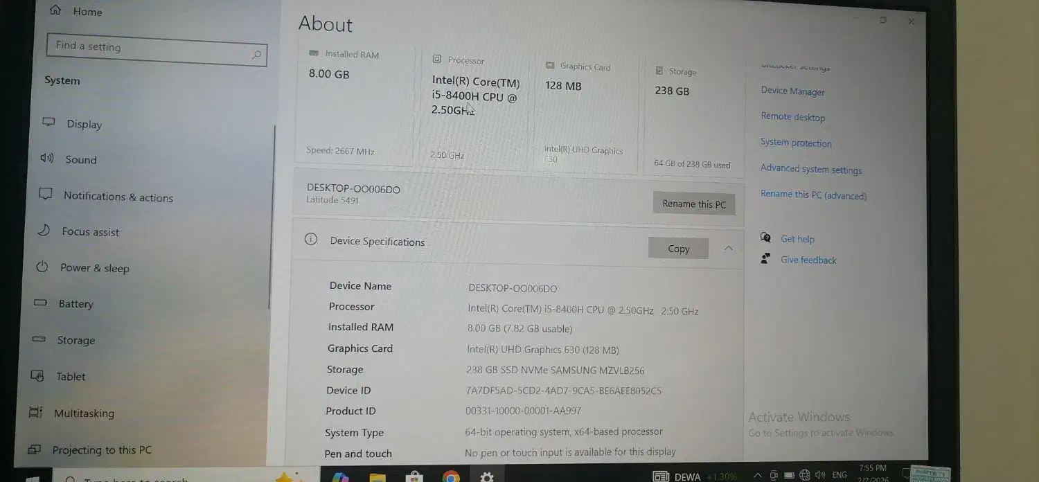 لپ تاپ dell latitude 5491|رایانه همراه|سنندج, |دیوار