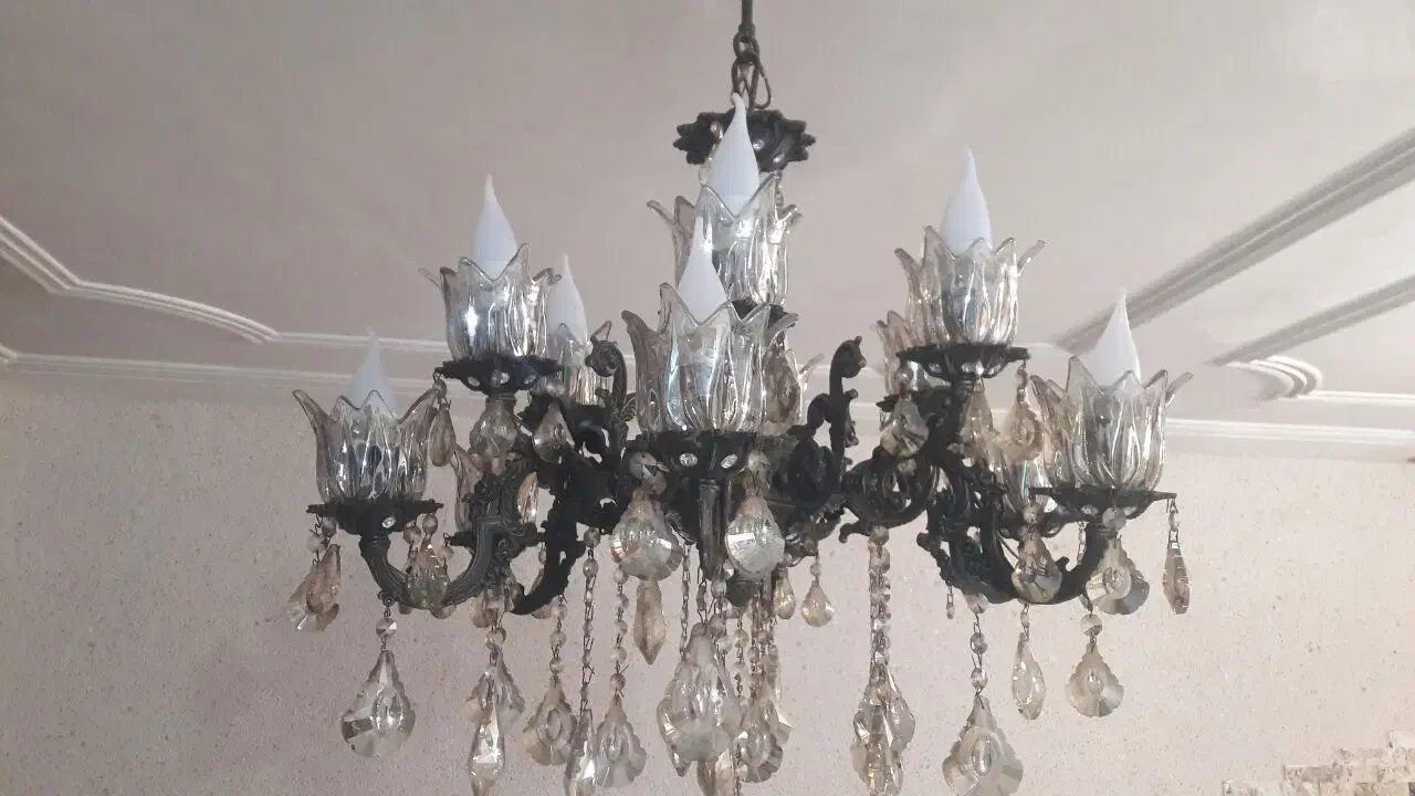 لوستر۱۲ شعله و۱۰ شعله|لوستر و چراغ آویز|رشت, آزادگان|دیوار