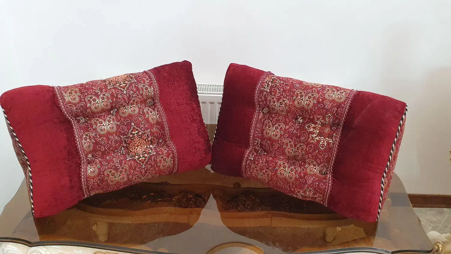 فروش ۲ عدد پشتی|مبلمان خانگی و میز عسلی|قم, انسجام|دیوار