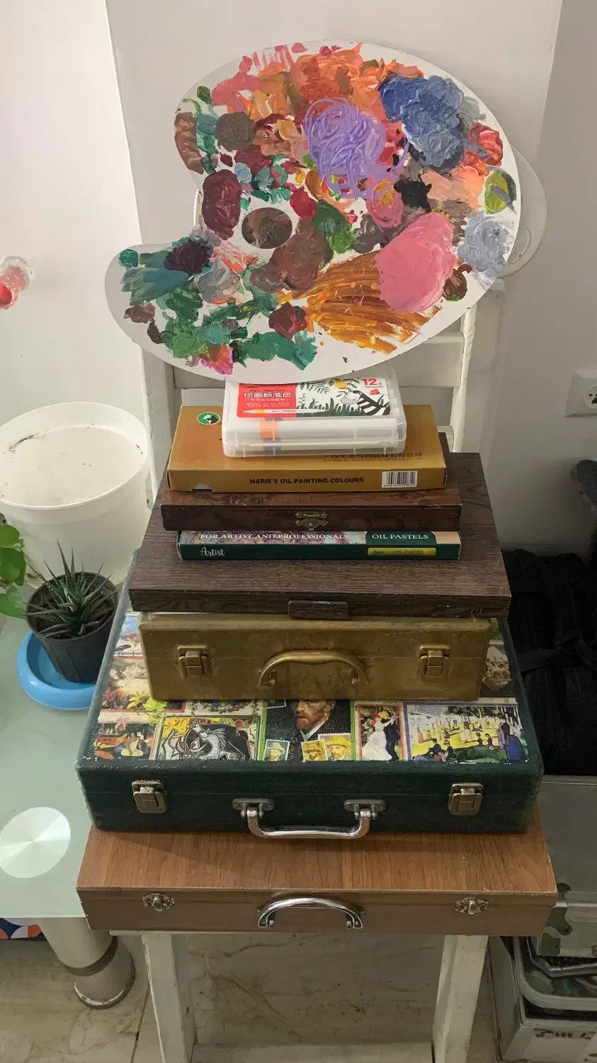 چمدان رنگ نقاشی|کلکسیون و سرگرمی|لنگرود, |دیوار