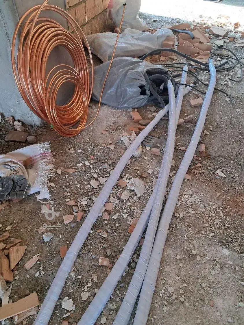 داکت اسپیلت شرکتی کانال کشی زیر ساخت لوله مسی|کولر گازی و فنکوئل|بابل, |دیوار