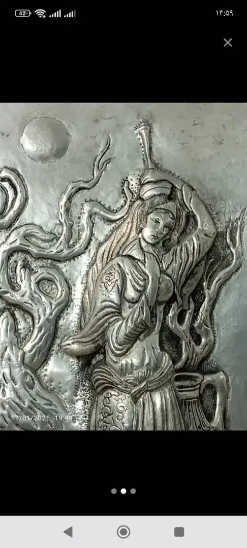 تابلو مس قلم مهردار|کلکسیون اشیاء عتیقه|فولادشهر, مسکن مهر فولادشهر|دیوار