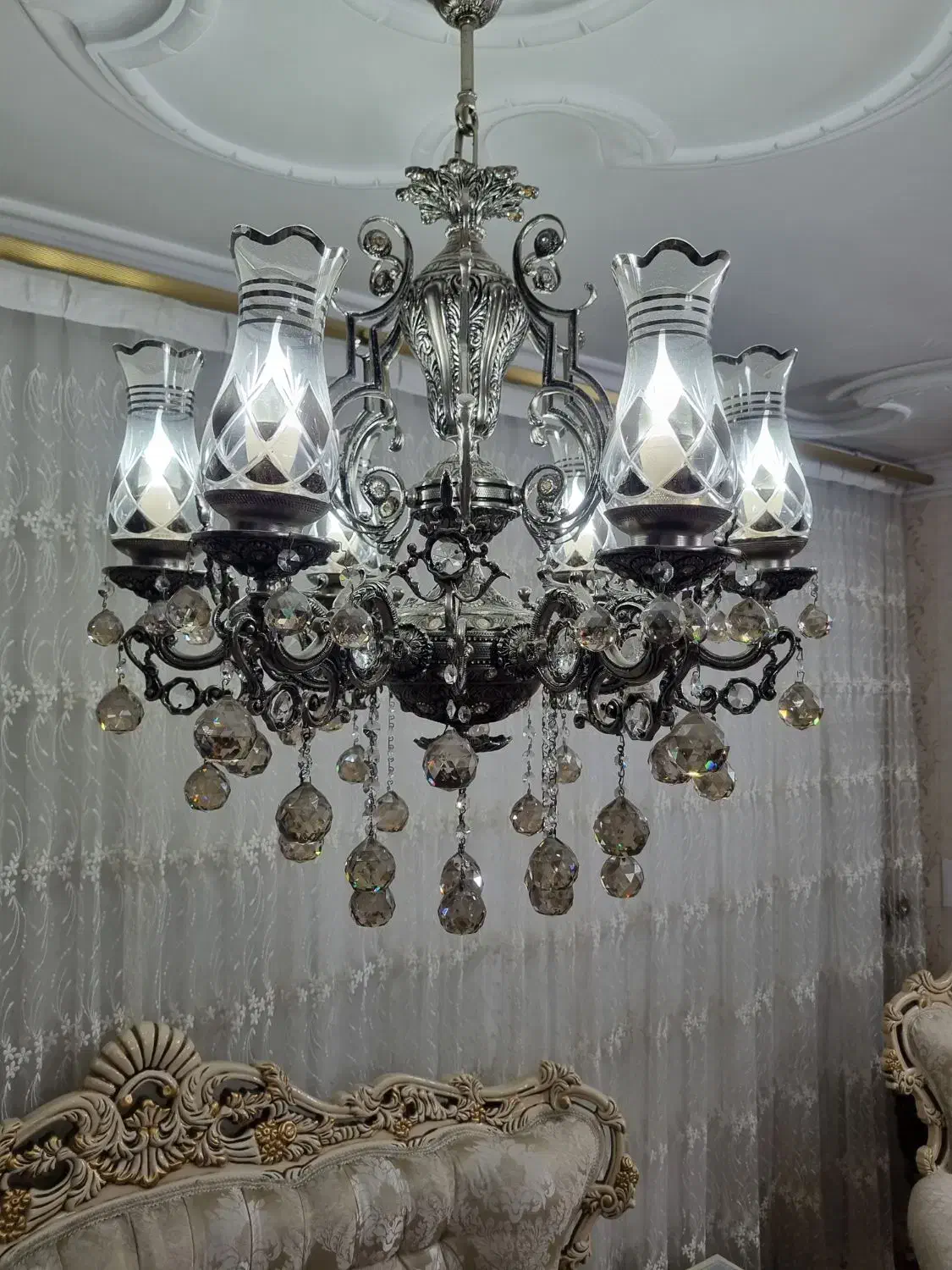 لوستر برنجی|لوستر و چراغ آویز|تهران, عبدل‌آباد|دیوار