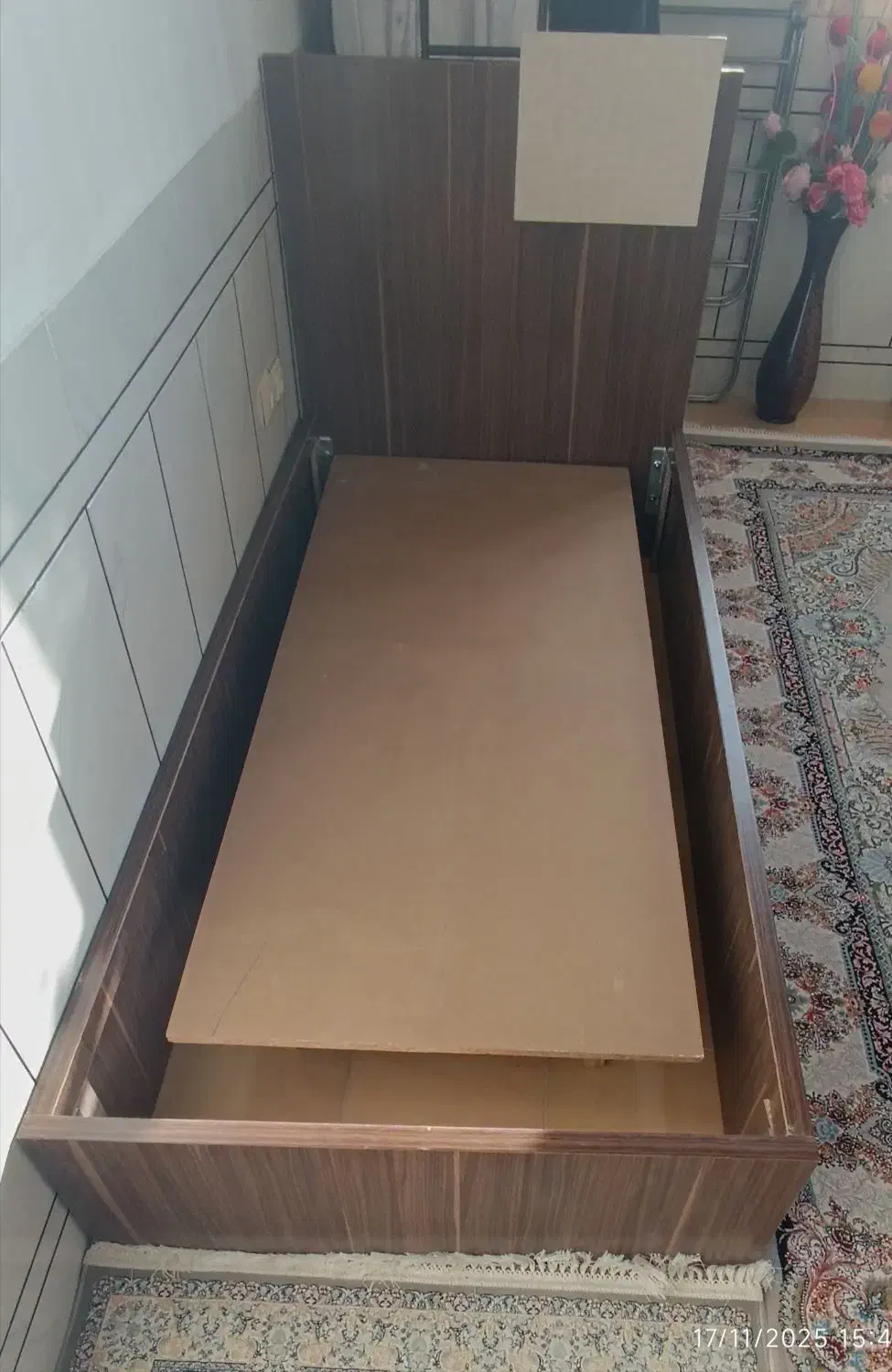 تختخواب یک نفره بزرگسال با تشک|تخت و سرویس خواب|تیران, |دیوار