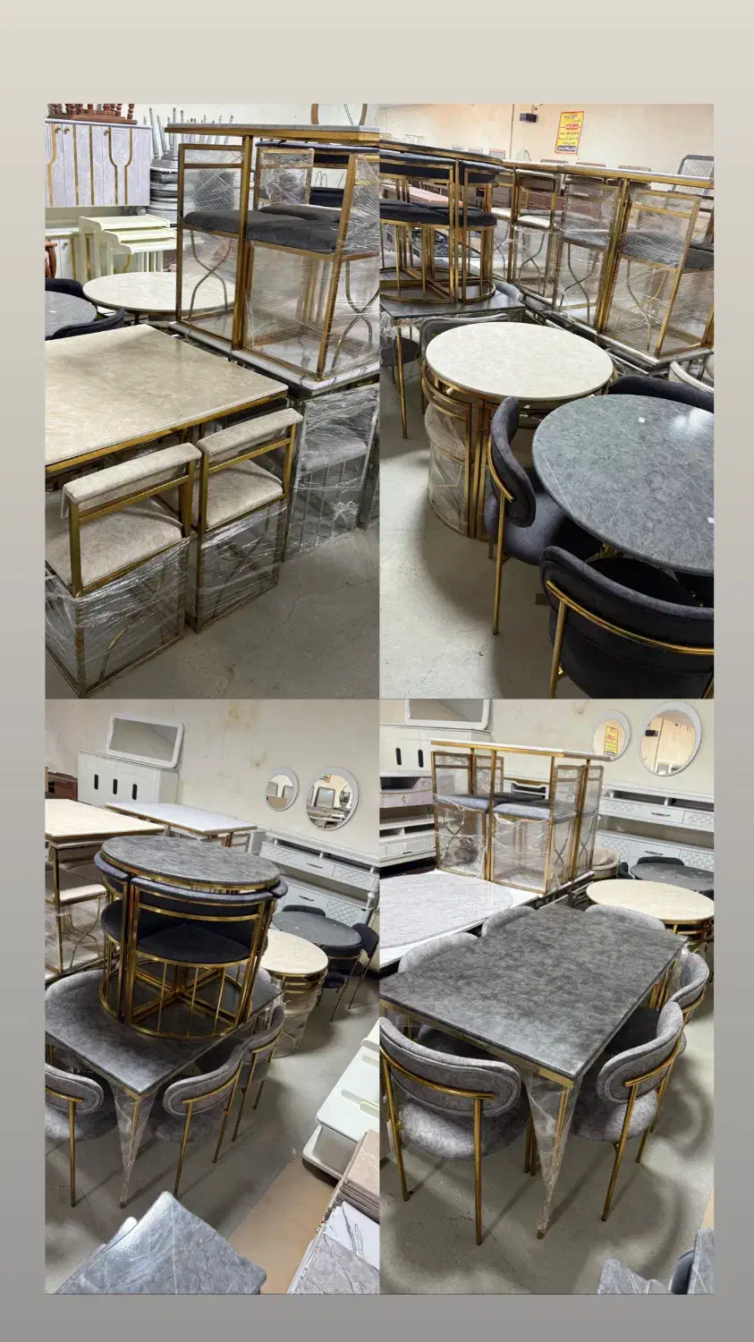 پخش میز غذاخوری فلزی آبکاری فورتیک کار تهران|میز و صندلی غذاخوری|ارومیه, |دیوار