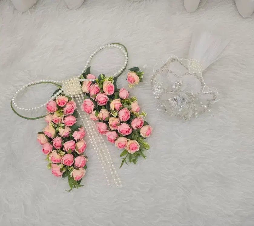 دسته گل عروس ماهرخ|گل مصنوعی|میناب, |دیوار