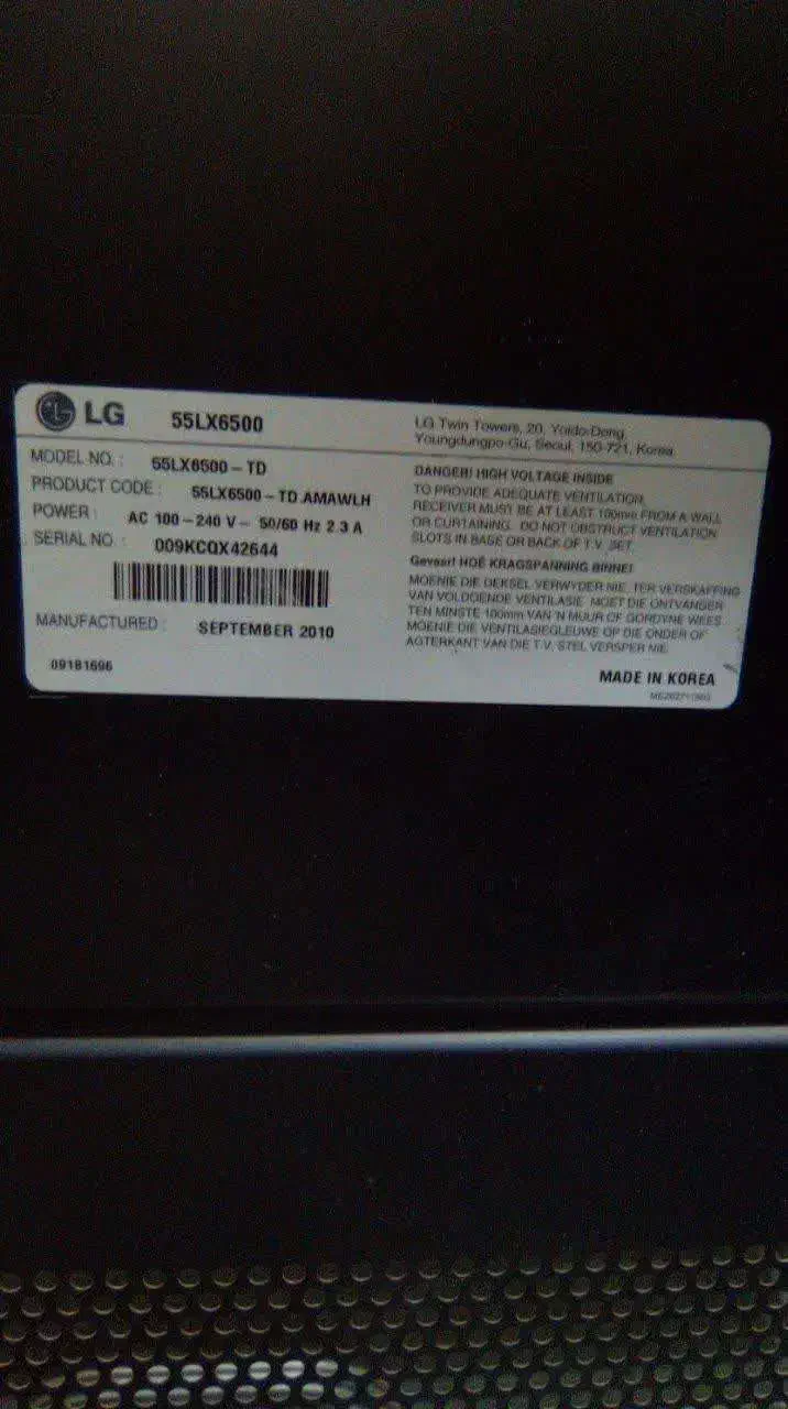 تلوزیون ال جی ۵۵ اینج اصل کره|تلویزیون و پروژکتور|فریدونشهر, |دیوار