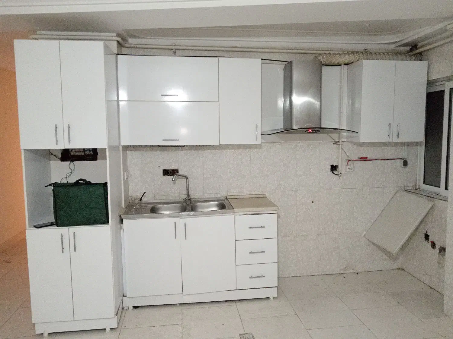 کابینت MDF،سینک دو قلو،شیر اهرمی،هود کن|بوفه، ویترین، کنسول|گرگان, |دیوار