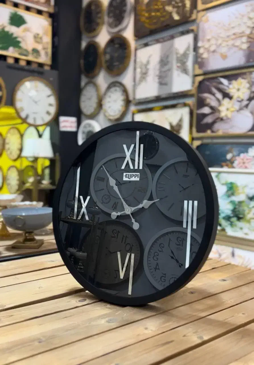 ساعت دیواری چوبی فانتزی جدید|ساعت دیواری و تزئینی|کرمانشاه, |دیوار