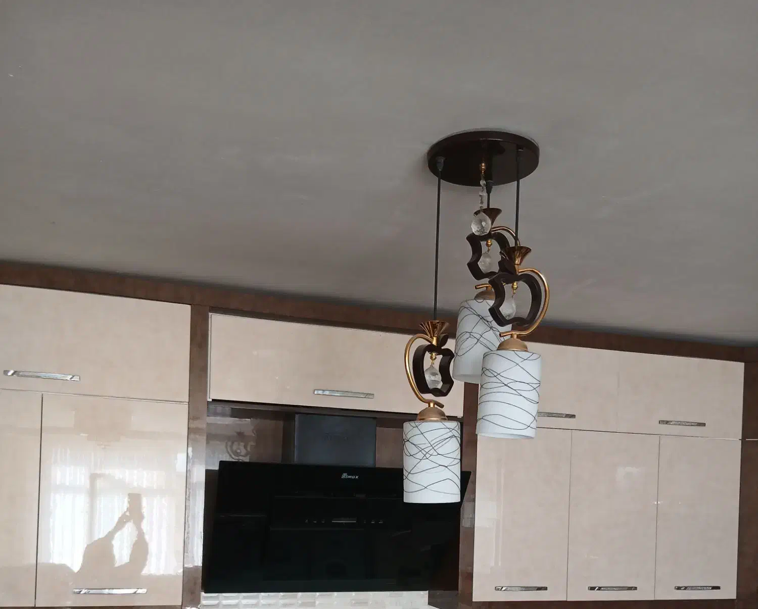 لوستر سه شاخه سالم ودرحدنو|لوستر و چراغ آویز|مشهد, الهیه|دیوار