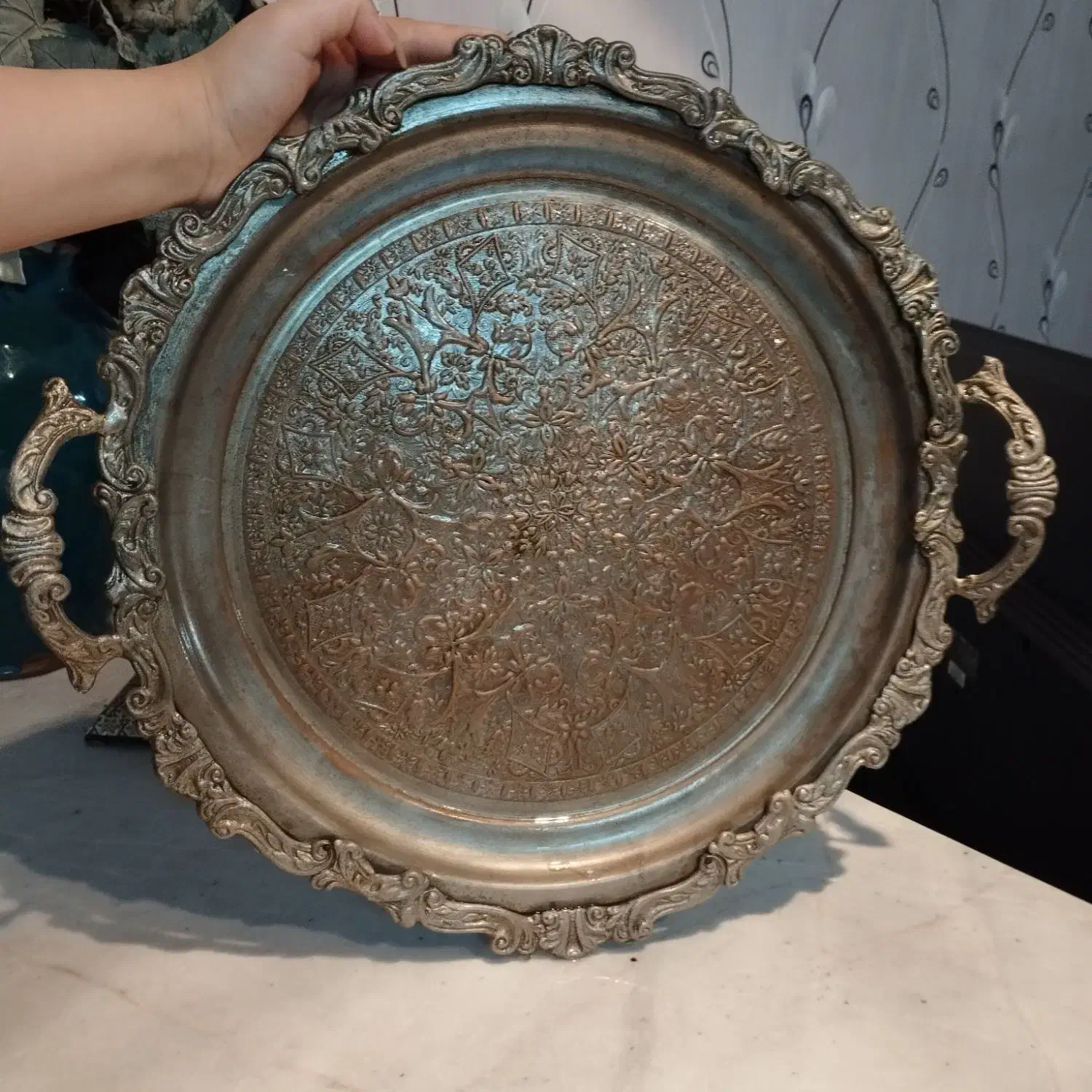 سماور ورشو عتیقه و کتری سینی مس عتیقه|کلکسیون اشیاء عتیقه|شاهینشهر, شهرک گلدیس|دیوار