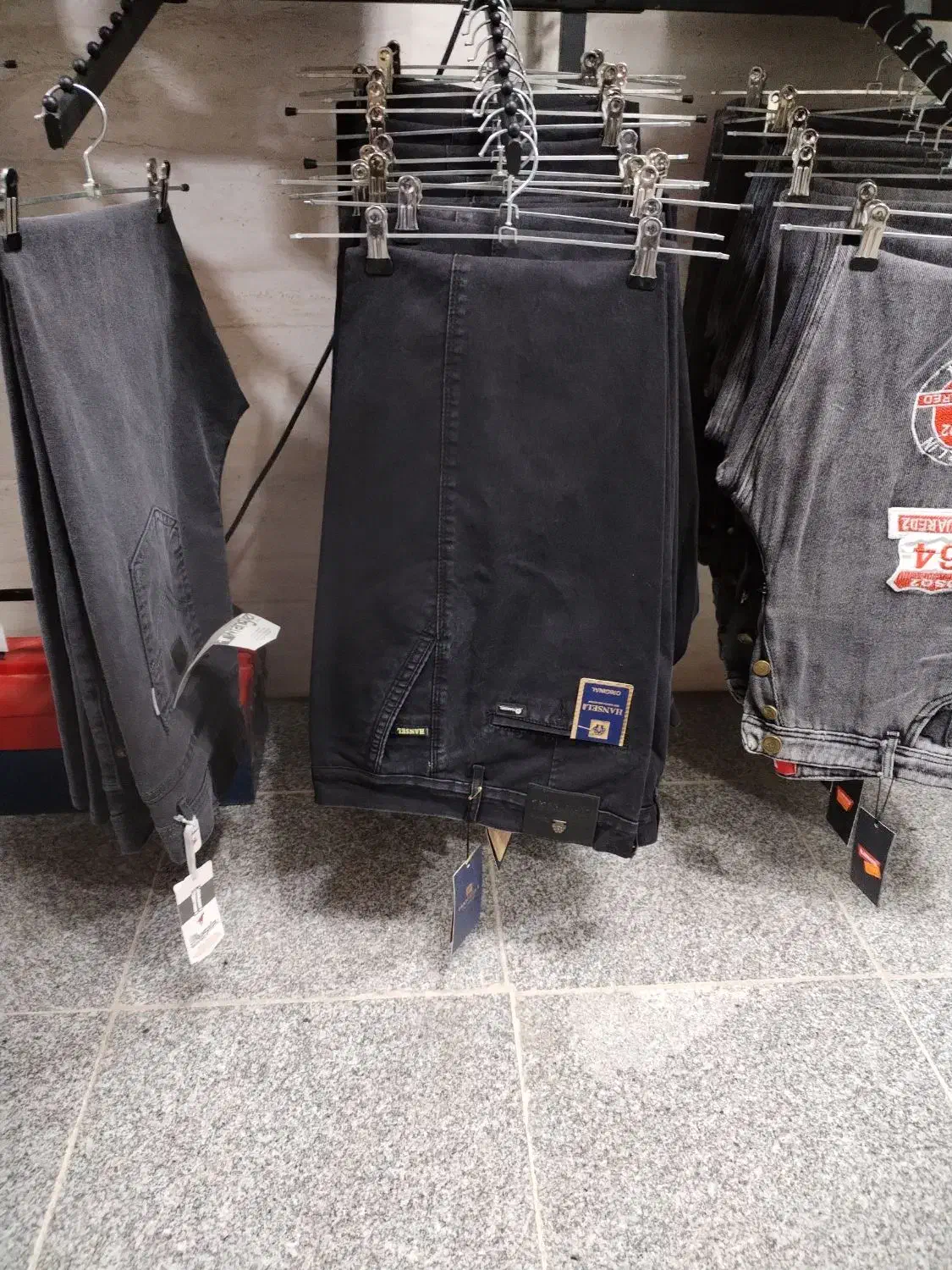 شلوار لی مردانه رنگ ذغالی کلاسیک سنگشور|لباس|کرمان, |دیوار