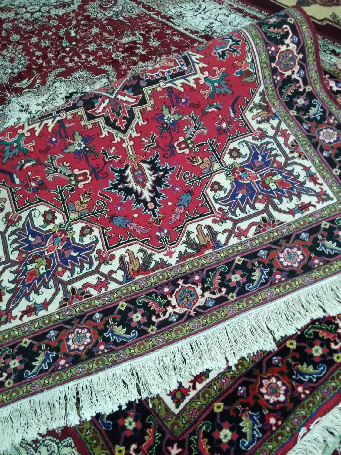 فرش ۶ متری هریس بارماخ توخوش|فرش|باسمنج, |دیوار