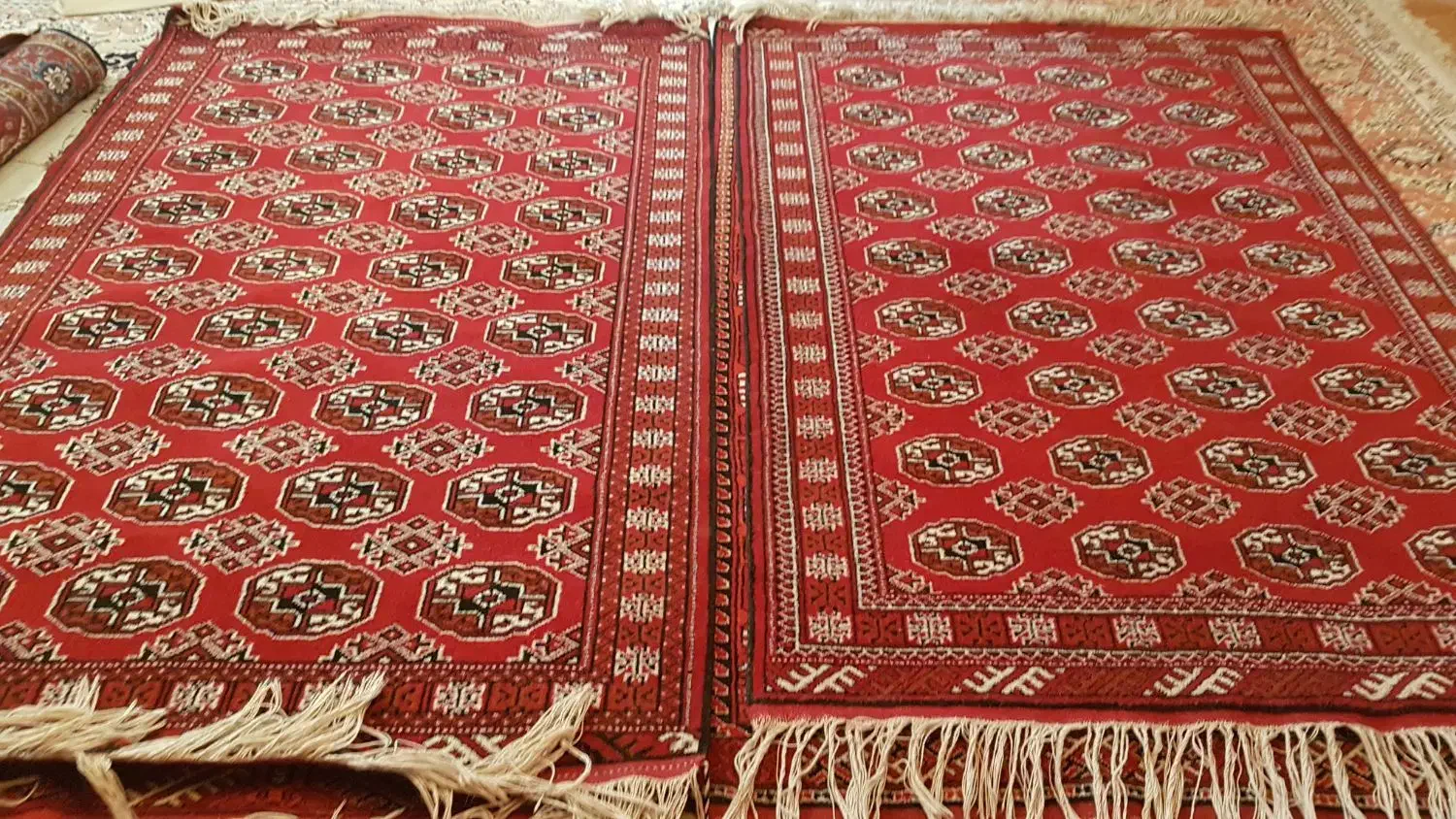 قالیچه دست بافت ترکمنی|فرش|بجنورد, |دیوار