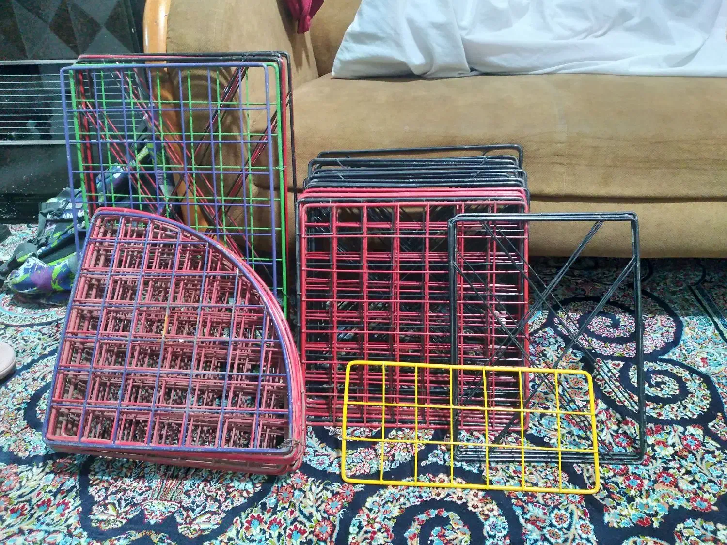 قفسه فلزی مشبکی|کتابخانه، شلف، قفسههای دیواری|تهران, جی|دیوار