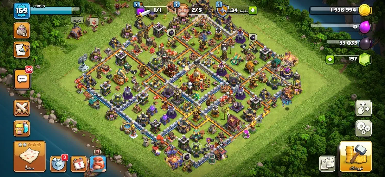 اکانت کلش آفکلنز تان16|کنسول، بازی ویدئویی و آنلاین|اهواز, زندوکیلی|دیوار