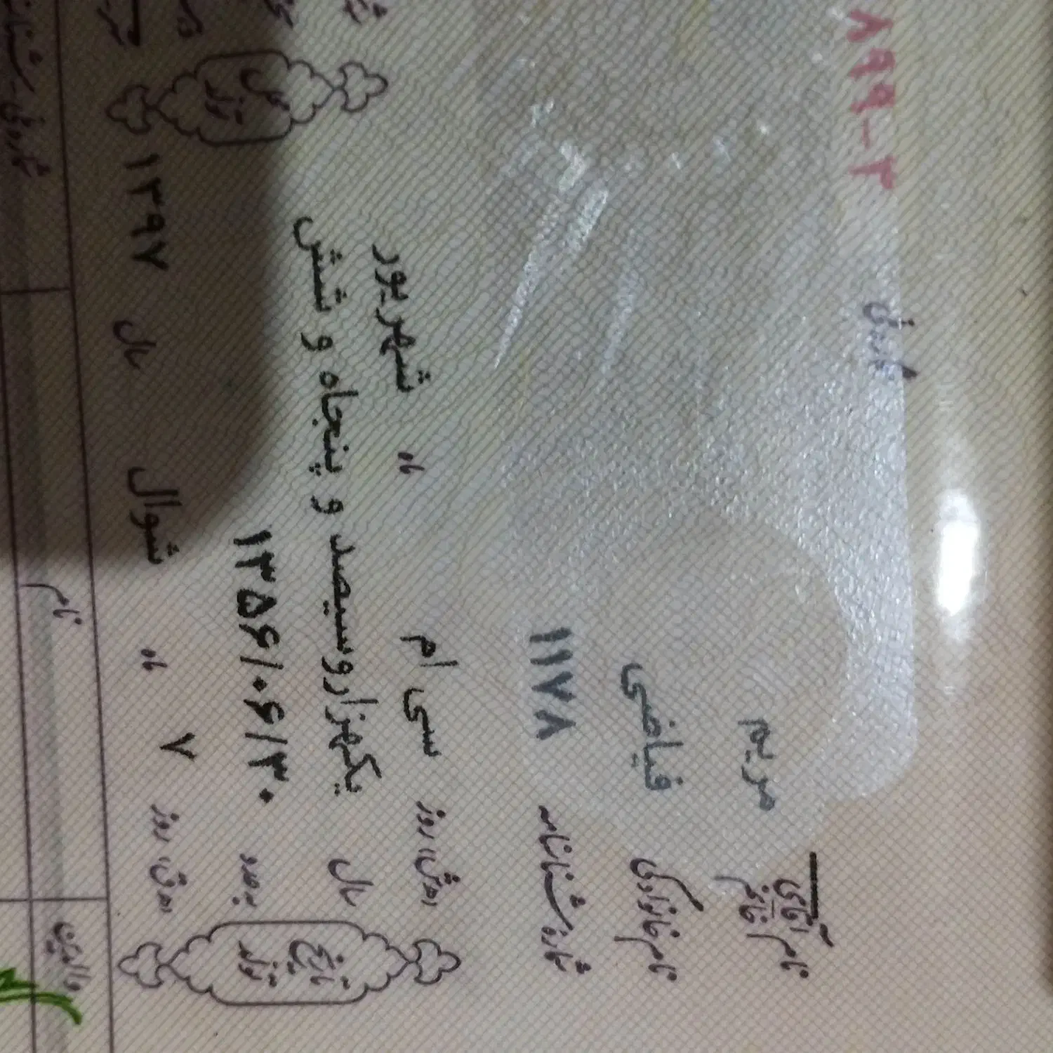 شناسنامه پیدا شده|اشیا|مشهد, امیر المومنین|دیوار