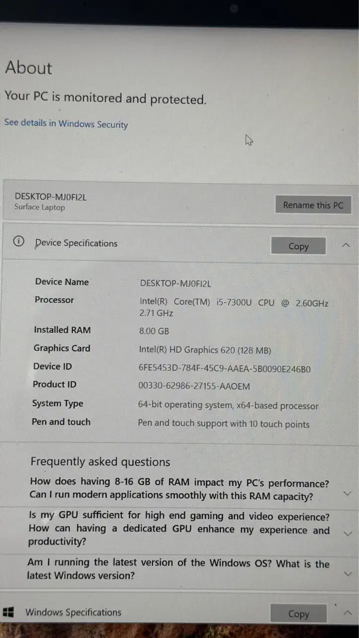 لپتاپ Microsoft Surface laptop|رایانه همراه|رشت, انصاری|دیوار
