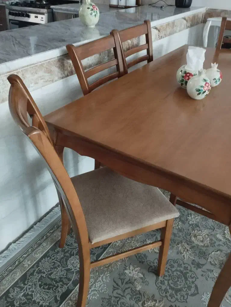 میز ناهارخوری شش نفره تمام چوب کاملا نو و سالم|میز و صندلی غذاخوری|فسا, |دیوار