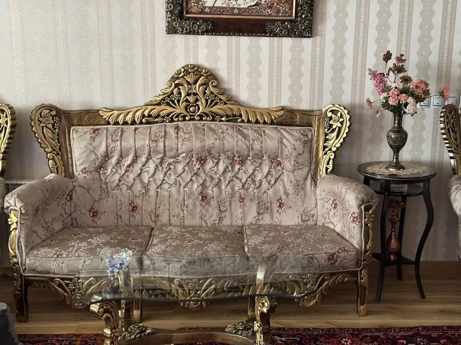 مبل نه نفره با سه عدد جلومبلی و روکش پارچه ای|مبلمان خانگی و میز عسلی|تبریز, |دیوار