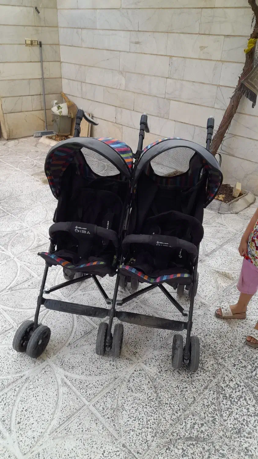 کالسکه دوقلوی کاملا سالم ونو|کالسکه و لوازم جانبی|قدس, شهرقدس|دیوار