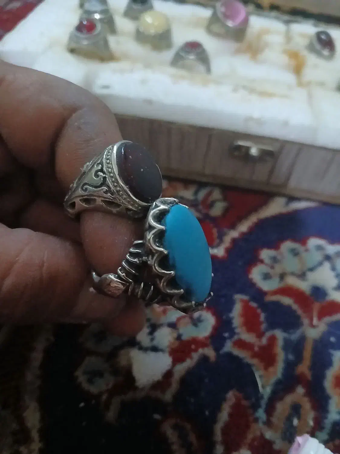 انگشتر ۶۰درصد نقره... سنگ اصلی|بدلیجات|اهواز, پادادشهر|دیوار
