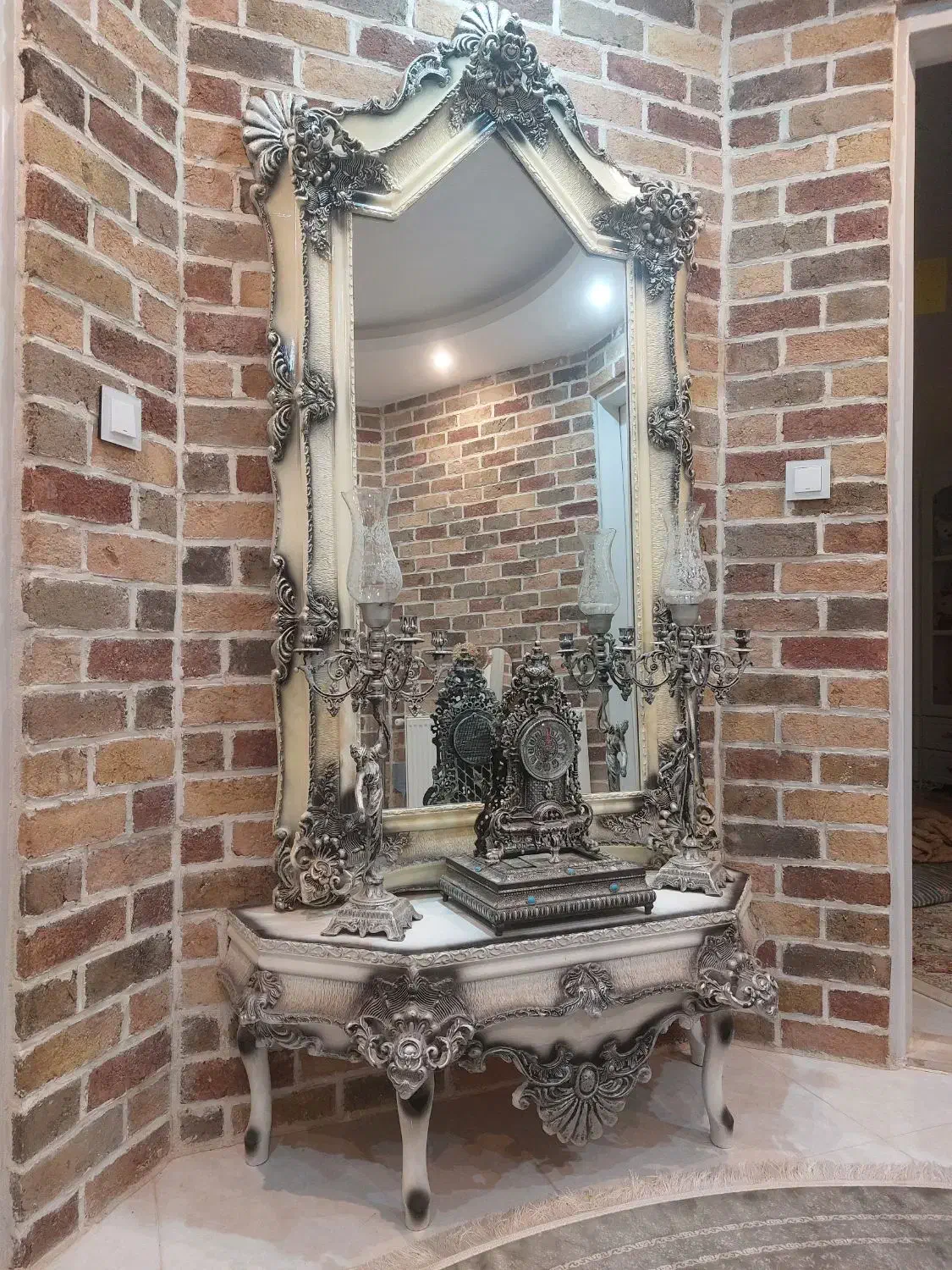 آینه کنسول آینه شمعدان|بوفه، ویترین، کنسول|اردکان, |دیوار