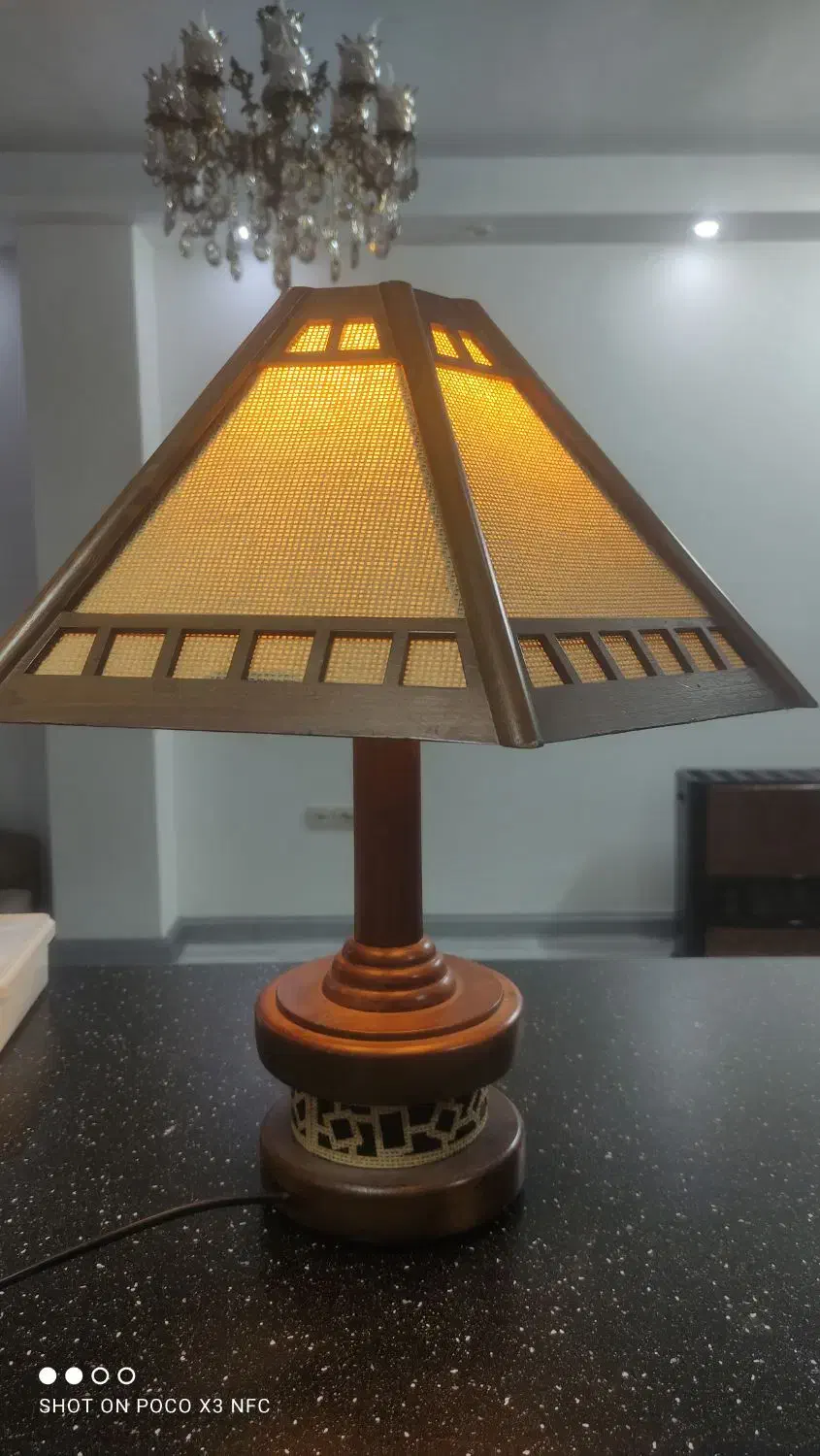 آباژور چوبی|چراغ خواب و آباژور|اسلامشهر, شهرک سعیدیه|دیوار