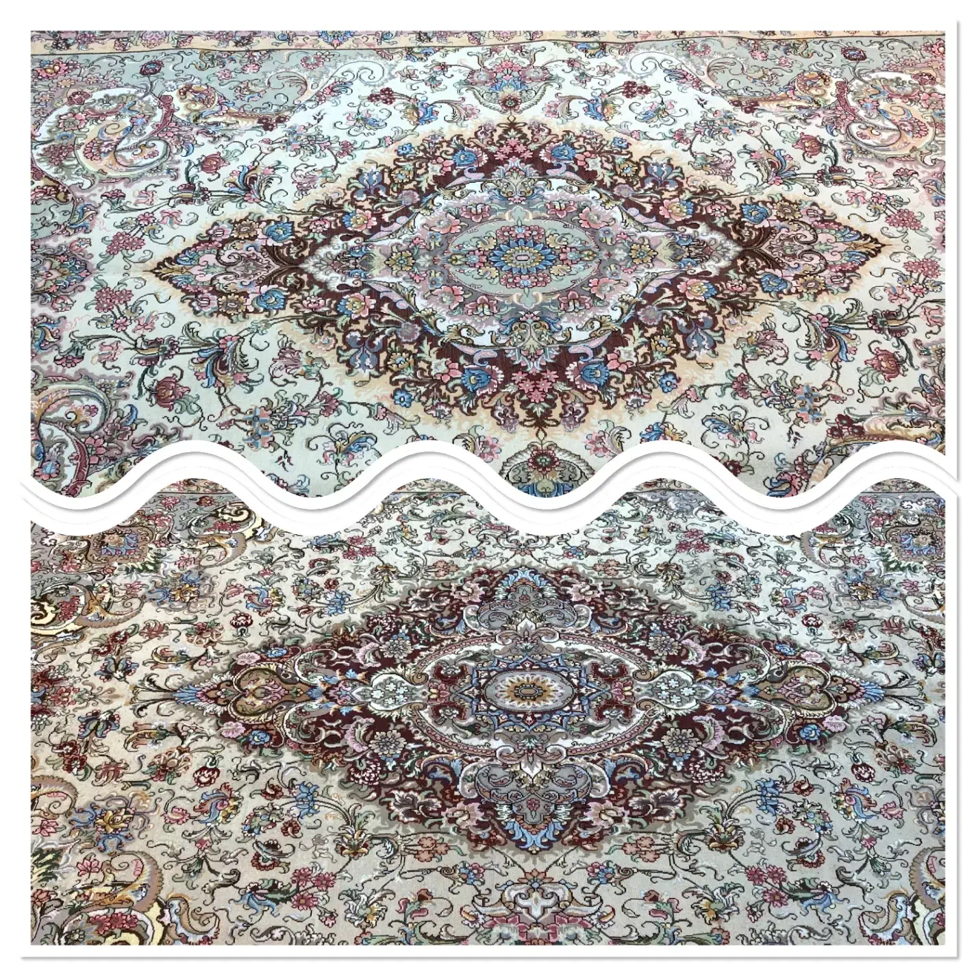 (فرش فرزین)مقایسه دو طرح جدید و پرطرفدارخطیبی ۳۰رج|فرش|تبریز, |دیوار