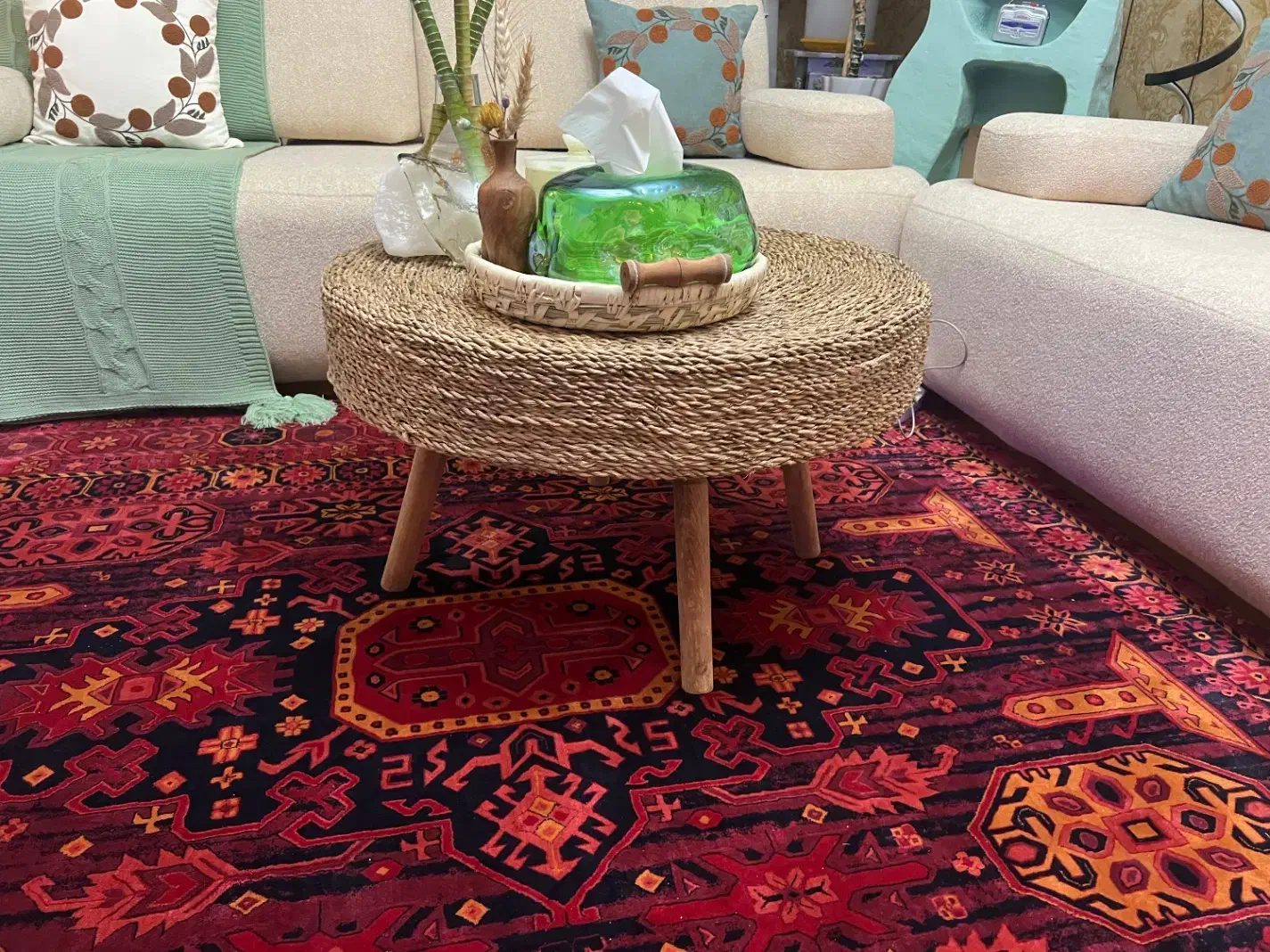 میز عسلی حصیری|مبلمان خانگی و میز عسلی|پرند, فاز ۵|دیوار