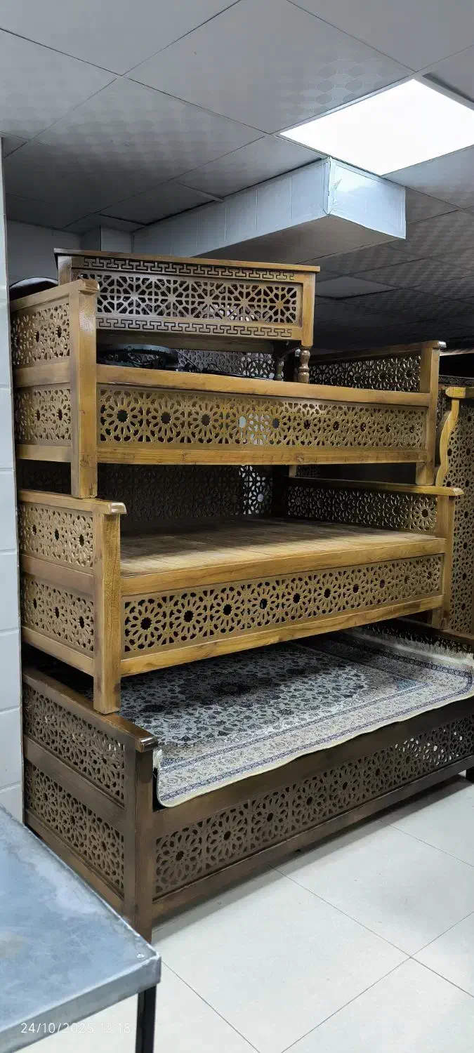 صندلی تک و دونفره چوبی سنتی روس/ میز و تخت و عسلی|مبلمان خانگی و میز عسلی|زنجان, |دیوار