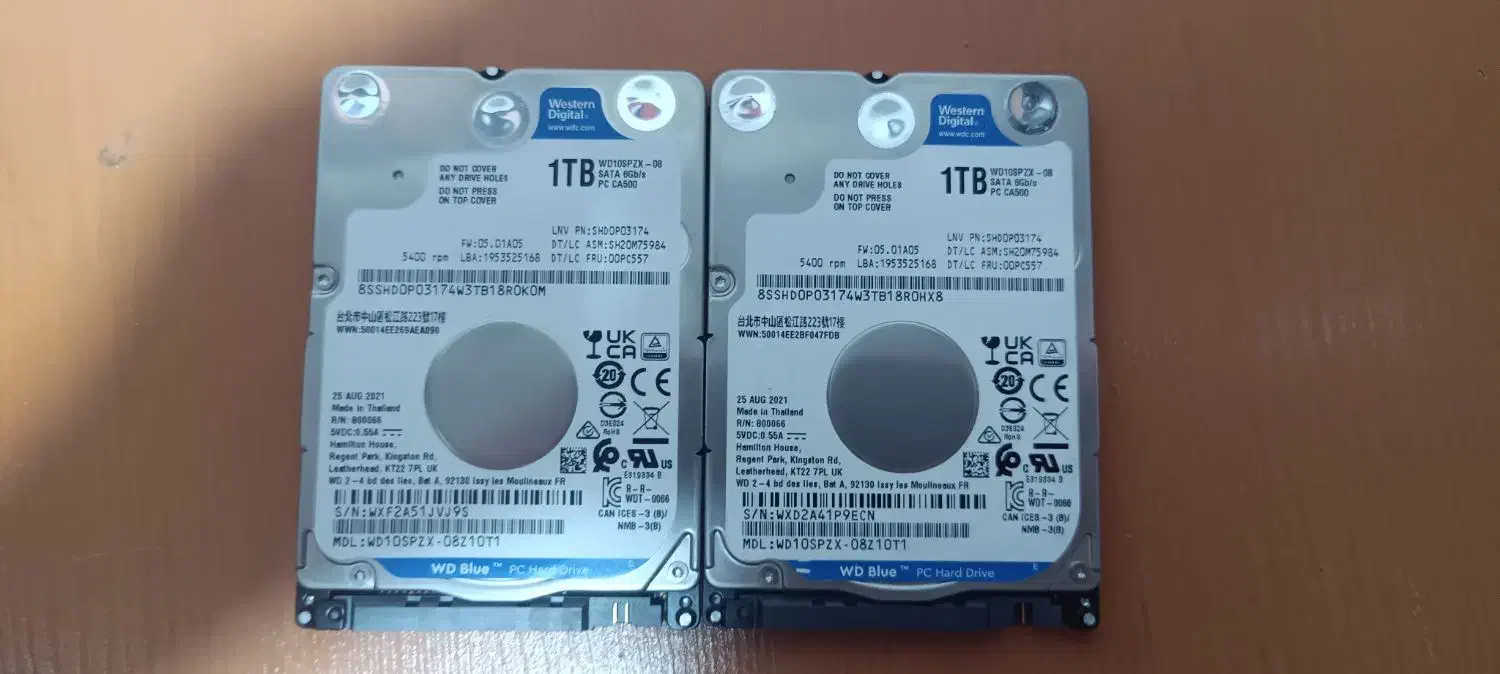 3 عدد هارد دیسک  1ترابایت Western Digital نو 2021|قطعات و لوازم جانبی رایانه|اندیمشک, |دیوار