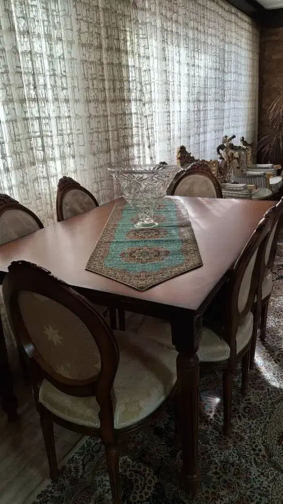 میز ناهار خوری ۶نفر کلاسیک تمام چوب|میز و صندلی غذاخوری|همدان, |دیوار