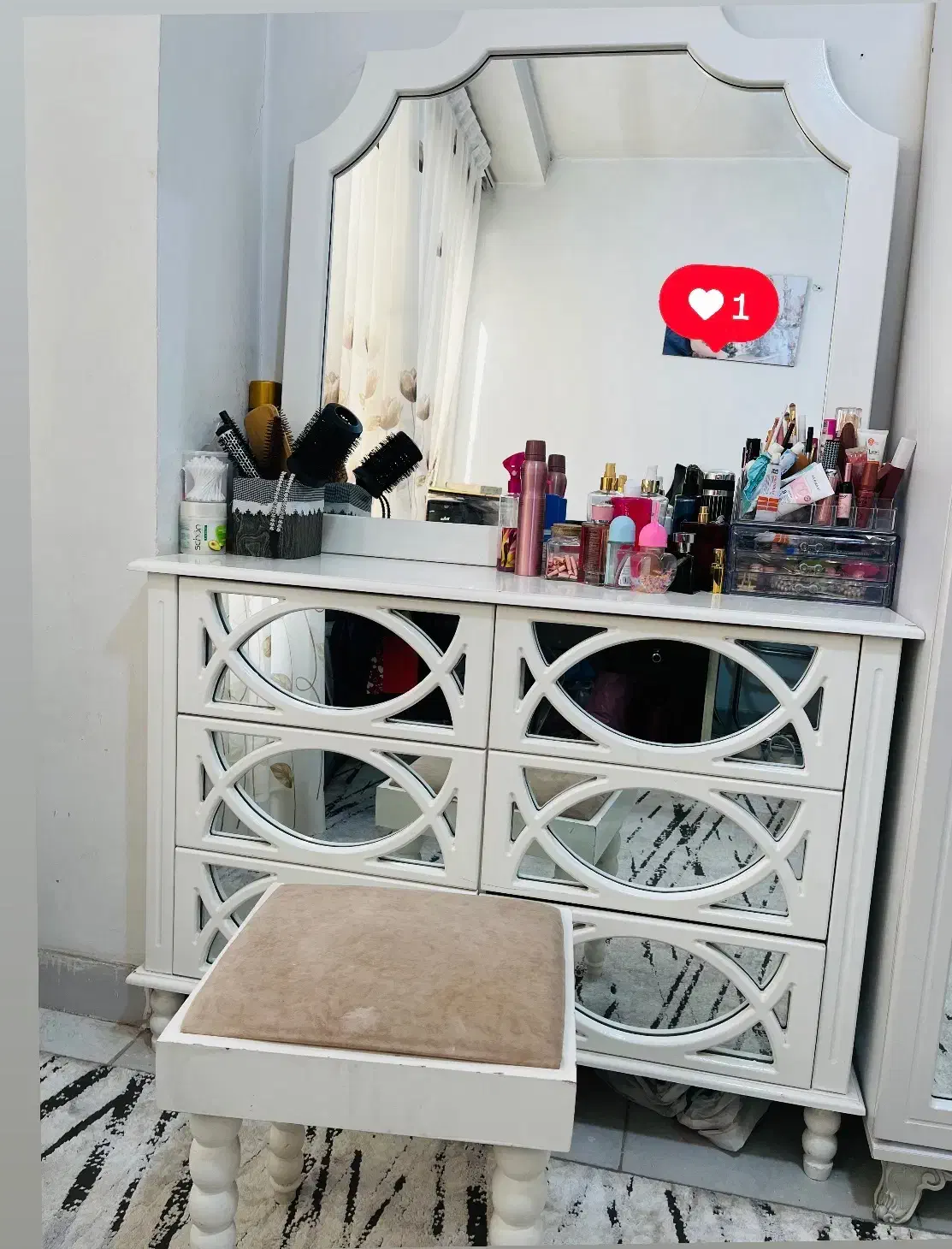 میز ارایش|تخت و سرویس خواب|اسلام‌شهر, شهرک سعیدیه|دیوار