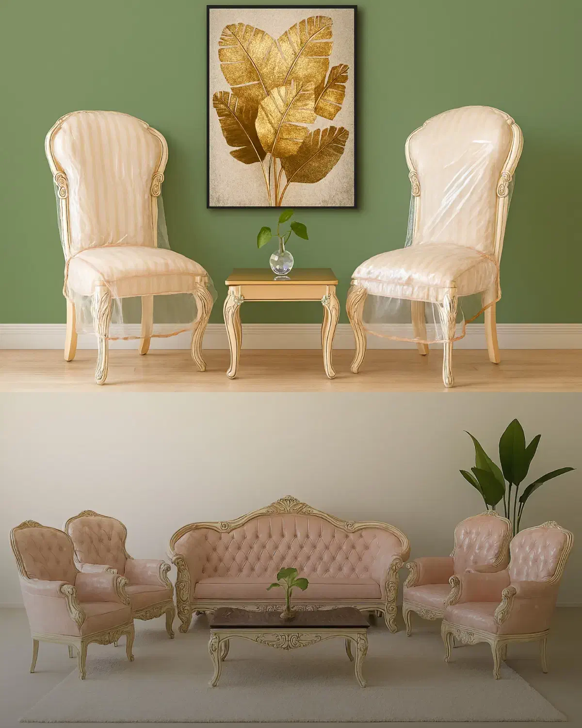 مبل کلاسیک نه نفره|مبلمان خانگی و میز عسلی|نائین, |دیوار